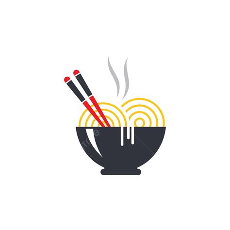 Hot Noodle Logo Vector Icon Dinner Illustration Soup Vector Dinner