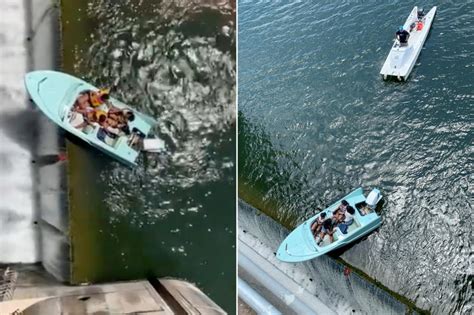 Texas Boaters Saved From Plummeting Over Waters Edge