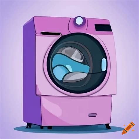 Vibrant Digital Art Of A Washing Machine With Colorful Acrylic Effects On Craiyon