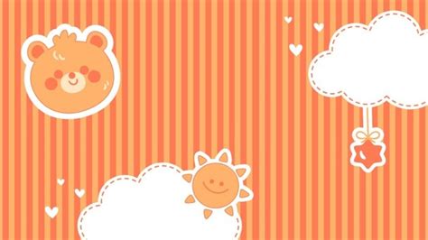 Free Pattern Orange Baby Shower Zoom Background template