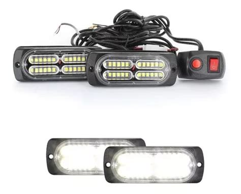 Par De Códigos 24 Led Estrobos 19 Funciones Color Luz Blanca Envío gratis