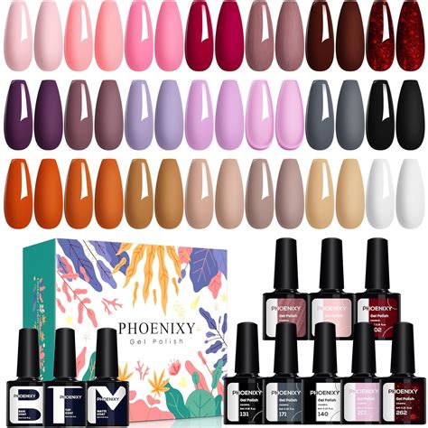 Amazon Phoenixy Pcs Gel Nail Polish Set Colors Soak Off