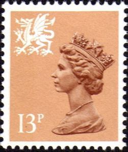 Stamp Queen Elizabeth Ii P Machin Portrait United Kingdom Wales