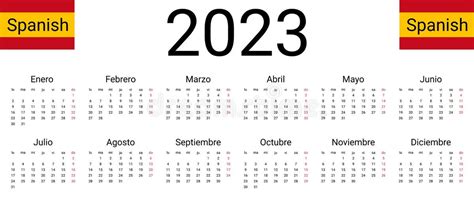 Spanish 2023 Calendar Stock Illustrations – 491 Spanish 2023 Calendar ...