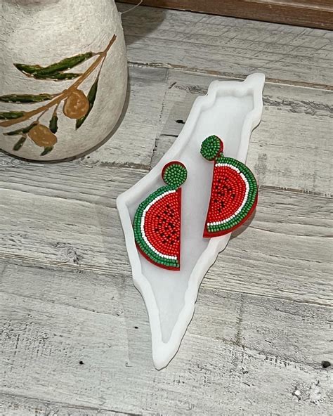 Palestine Watermelon Earrings Palestinian Accessories Palestine Gift