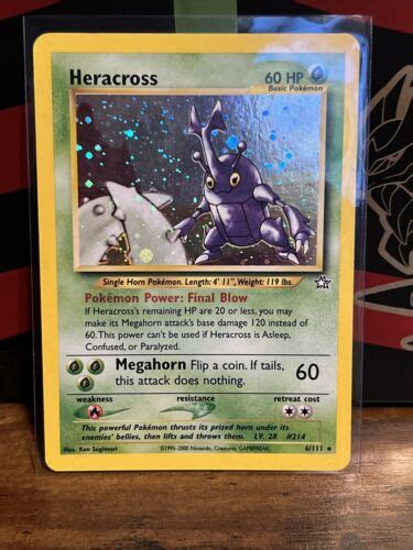 Pok Mon Tcg Heracross Neo Genesis Holo Unlimited Holo Rare Ebay