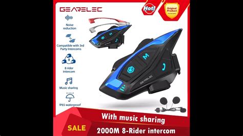 Gearelec Shark Pro Bluetooth Motorcycle Helmet Intercom Riders