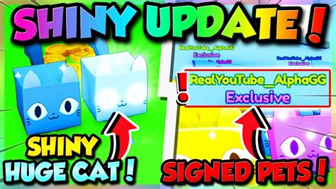 SHINY UPDATE NEW SHINY HUGE PETS Pet Simulator X Roblox YouTube