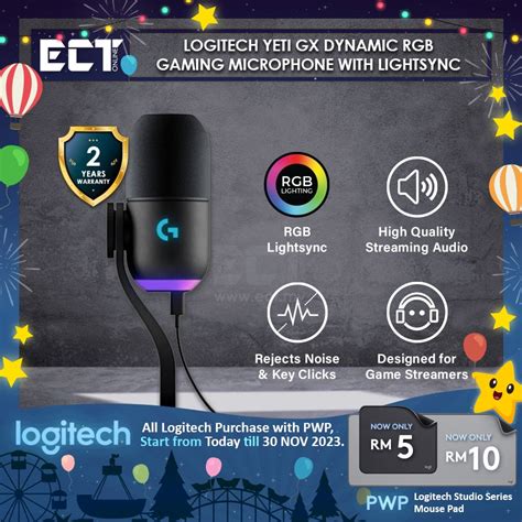 Logitech G Yeti GX Dynamic RGB Gaming Microphone With LIGHTSYNC 988