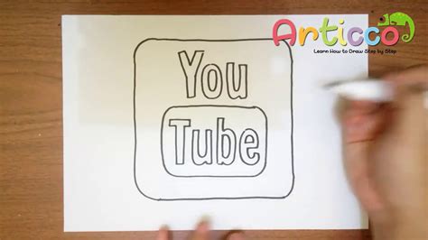 How To Draw Youtube Logo Step By Step Youtube