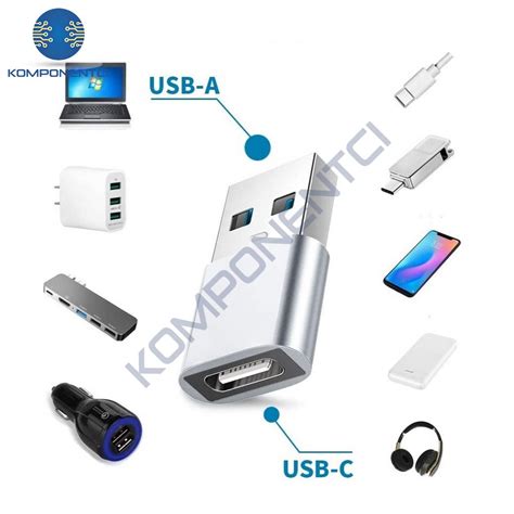 Divex Type C Di I Usb Erkek Otg Adapt R Evirici Gri Komponentci