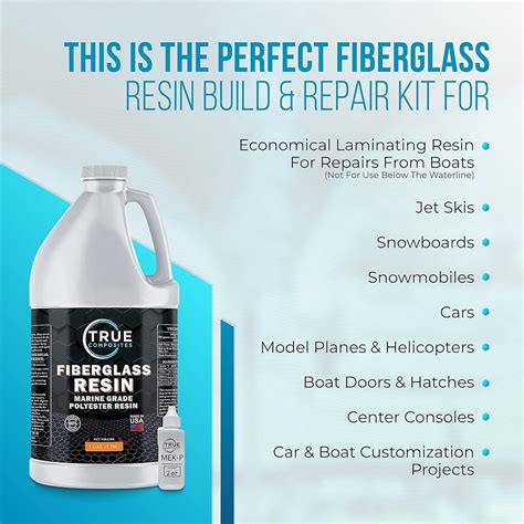 True Composites Fiberglass Resin Polyester Resin Marine Grade Resin 1 Gallon Kit 689828756452 Ebay