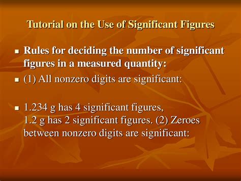 Tutorial On The Use Of Significant Figures Ppt Download