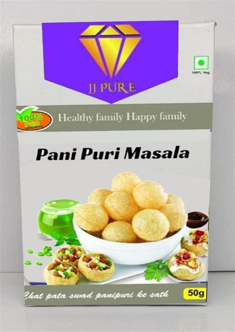 Jj Pure Pani Puri Masala Packaging Size G Packaging Type Box At