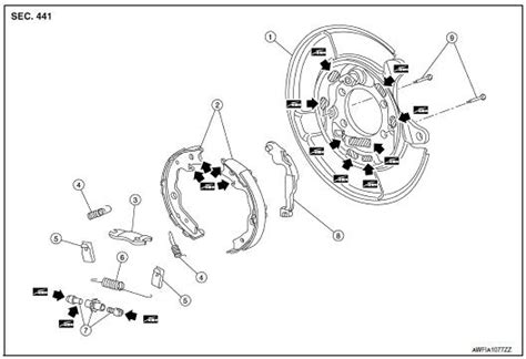 Nissan Rogue Service Manual Parking Brake Shoe Removal And