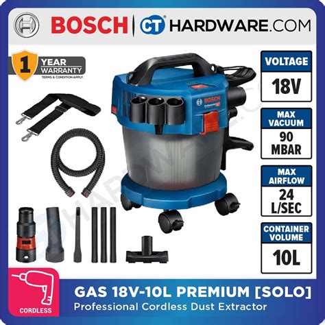 Bosch Gas V L Premium Solo Professional Cordless Dust Extractor