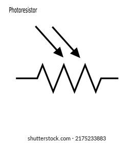 Photoresistor Symbol Resistance Affected By Light Stock Vector (Royalty ...