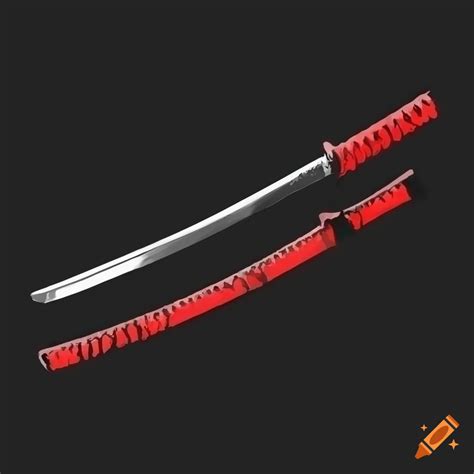 Crimson Katana With Cherry Blossom Background On Craiyon