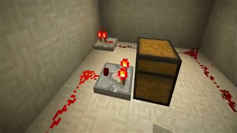 Minecraft Redstone Update Chest Trap Youtube