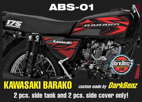 Kawasaki Barako Bagong Concept Stock Sticker Decals Custom Na Ginawa