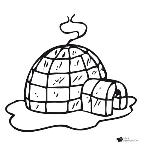 Casa Iglu Para Pintar Y Colorear Dibujos Para Colorear Gratis Mushroom House Charlie Brown