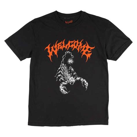 Welcome Skateboards Mace Garment Dyed T Shirt Black Socal Skateshop