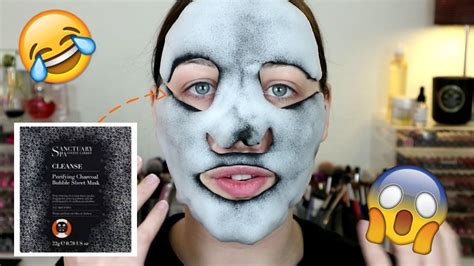 TESTING SANCTUARY SPA CHARCOAL BUBBLE MASK MAKEMEUPMISSA YouTube