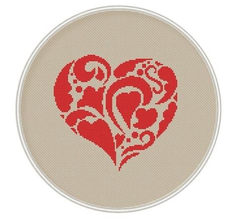 Heart Cross Stitch Pattern Valentine Cross Stitch Pattern