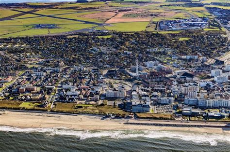 Sylt aus der Vogelperspektive Meeres Küste der Nordsee auf Sylt in