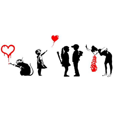 Banksy Love Decal 4 Pack - Etsy