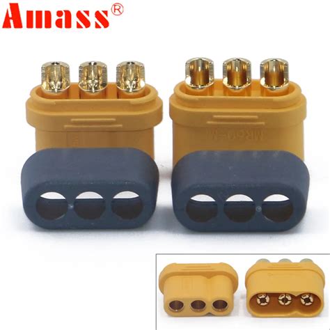 20 Pair Amass MR60 Plug With Protector Cover 3 5mm 3 Core Connector T