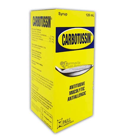 Carbotussin Jarabe 120ml And Farmacia San Antonio