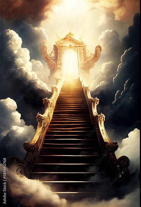 Stairway To Heaven Gates Of Heaven Generative Ai Stock Photo Adobe