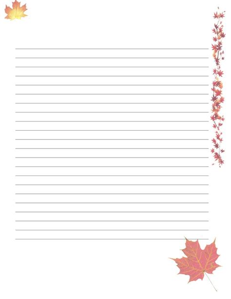 Fall Writing Paper Printable