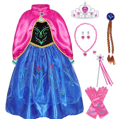 Jurebecia Anna Costume For Girls Frozen Dress Anna Dresses Princess