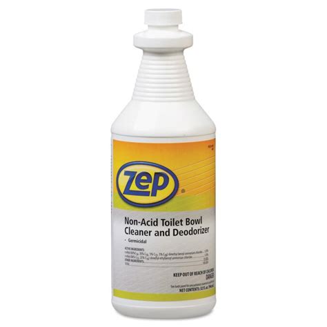 Zep Toilet Bowl Cleaner Non Acid Quart Bottle 12carton In The Toilet Bowl Cleaners