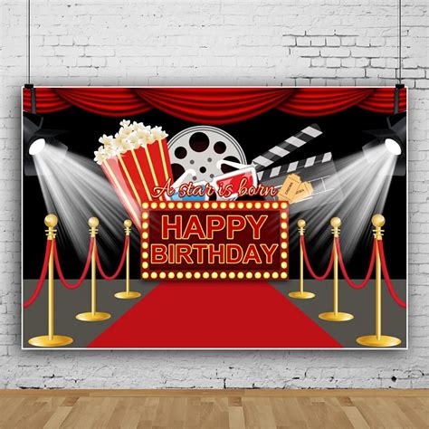 Photo Backdrops Birthday Party Baby Shower Red Curtain Stage