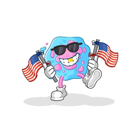 Premium Vector Cell American Youth Cartoon Mascot Vector