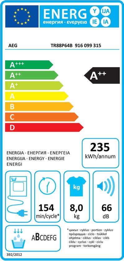 AEG TR88P64B 8000 Serie AbsoluteCare Wasdroger Warmtepompdroger 8