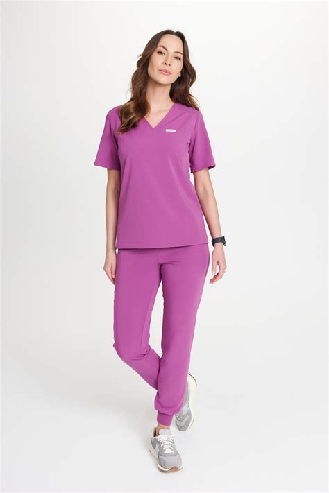 Bluzka Medyczna Damska Scrubs Basic One Pocket NEON PURPLE MED BEAUTY