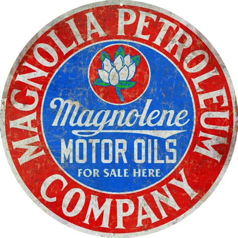 Reproduction Magnolia Petroleum Company Motor Oil Sign Reproduction