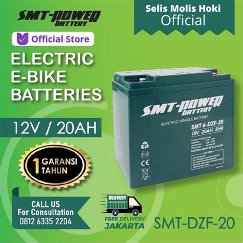 Jual Aki SMT Power 20Ah 6 DZF 20 Sepeda Listrik Motor Listrik Paket