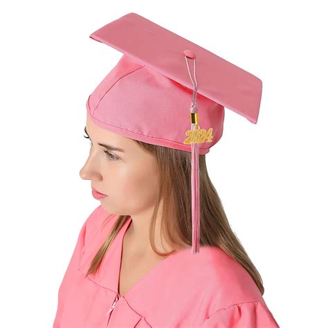 Graduationmall Matte Graduation Gown Cap Tassel Set 2024 For High