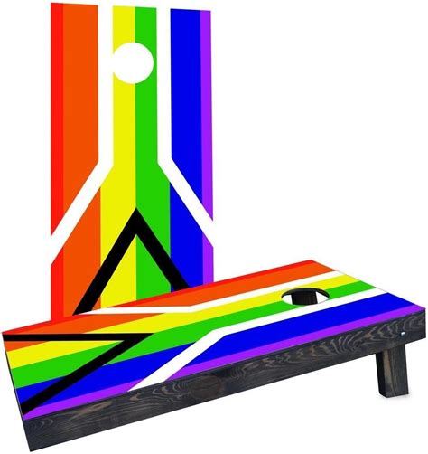 Amazon Custom Cornhole Boards Gay Pride Rainbow Flag With Peace