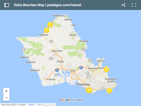 Oahu Beaches Map List Best Beaches In Oahu Hawaii Honolulu | Beach Map