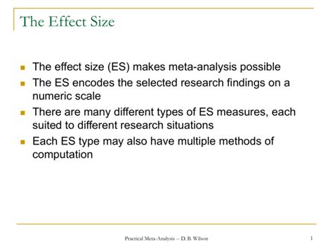 The Effect Size