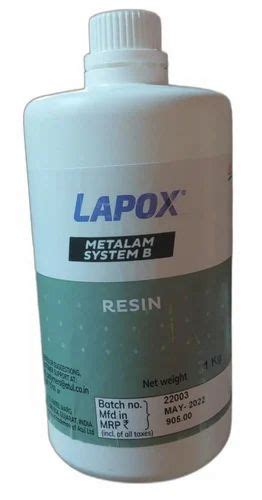 Lapox Metalam System B Resin Hardener Packaging Type Plastic Bottle