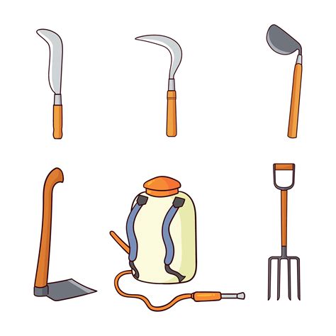 hand drawn traditional farming tools 20443285 Vector Art at Vecteezy