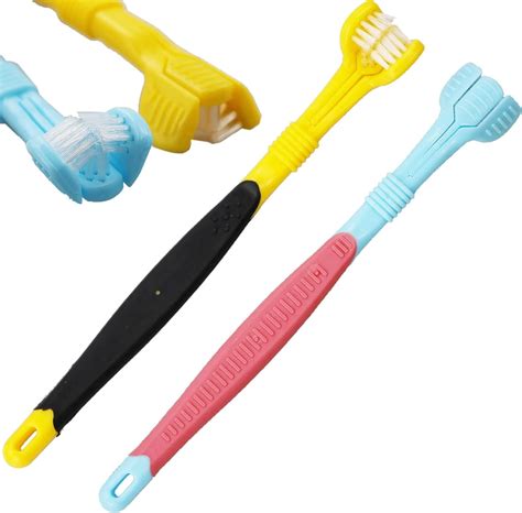 2pcs 3 Sided Autism Toothbrush 3 Bristle Toothbrush Three Bristle