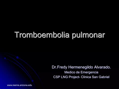 Tromboembolia Pulmonar Ppt